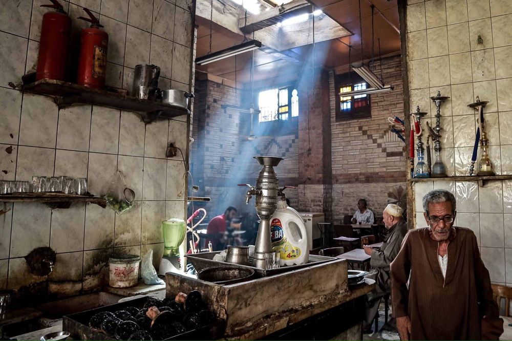 the people in local cafe in eldarb alahmer