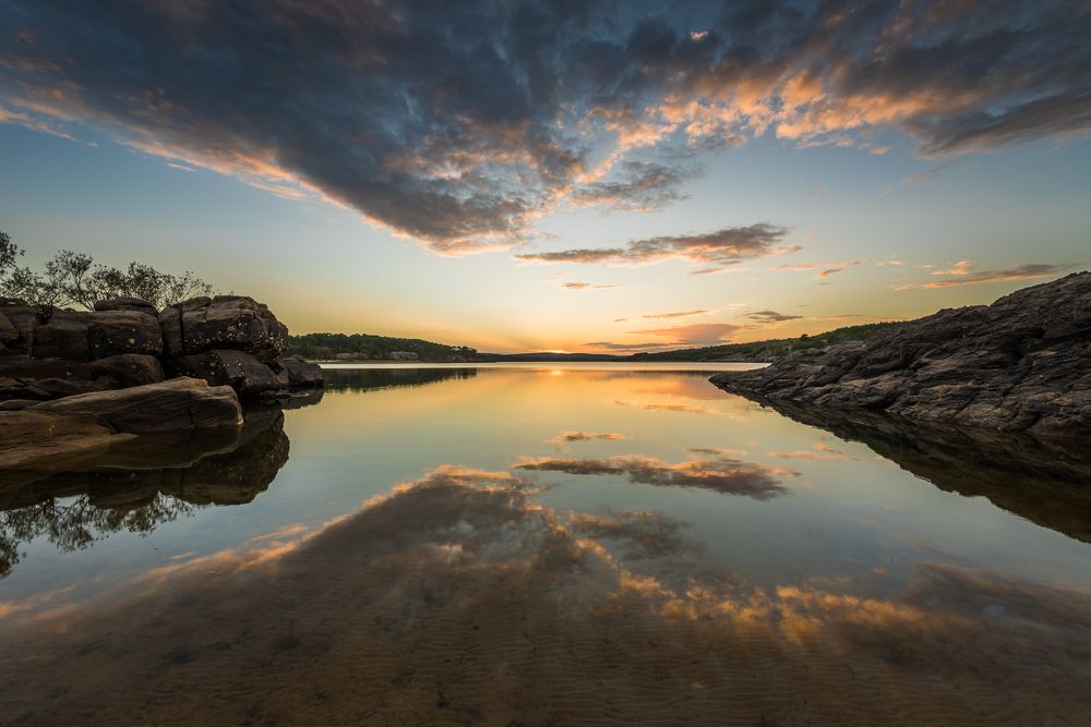 Reflejo de un atardecer.