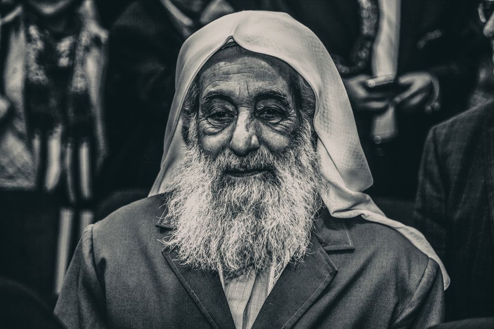 friendly smile old man