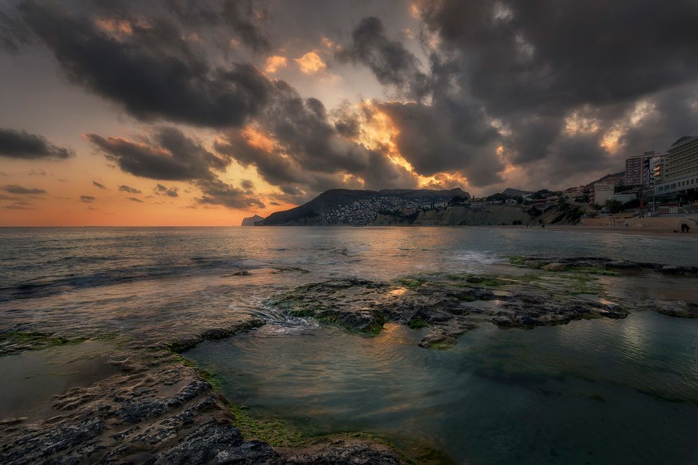 Sunset at Calpe beach