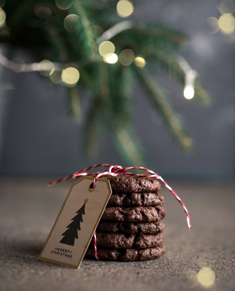 Рождественское шоколадное печенье