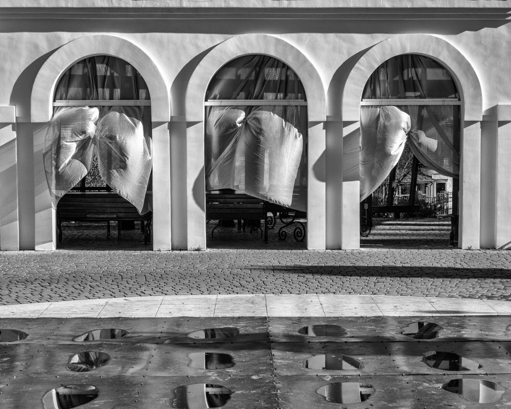 Беседка в городском саду