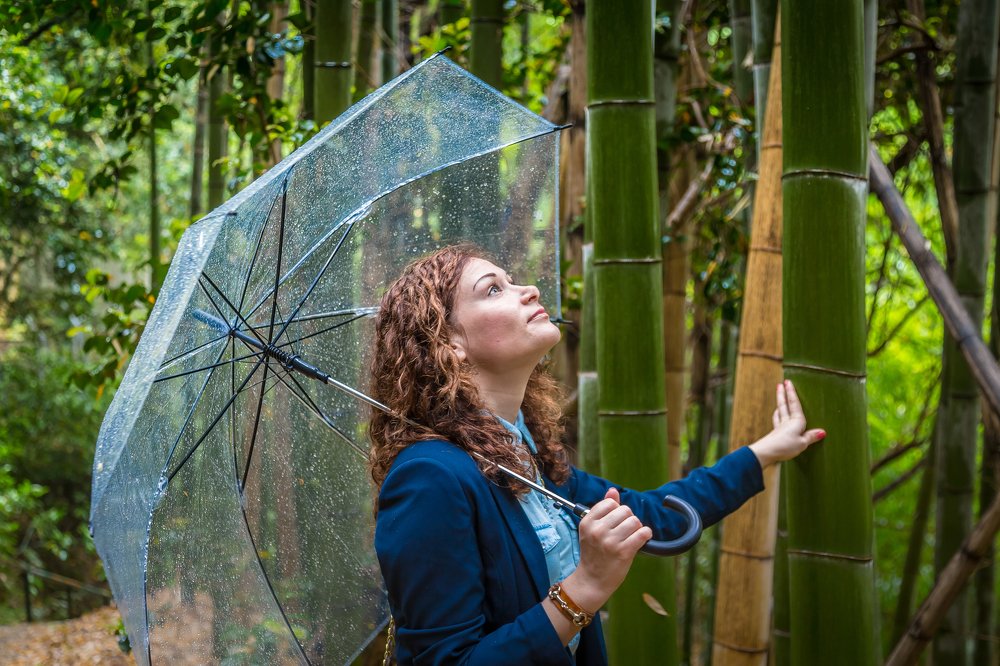 Девушка в бамбуковой роще