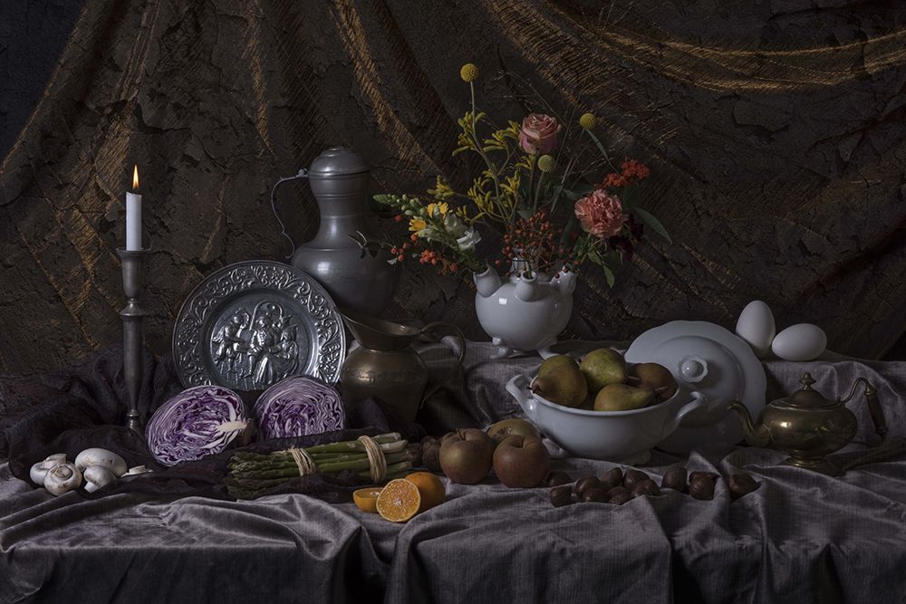 Still life with asparagus