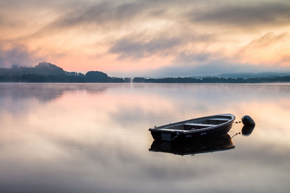 Foggy morning at the lake
