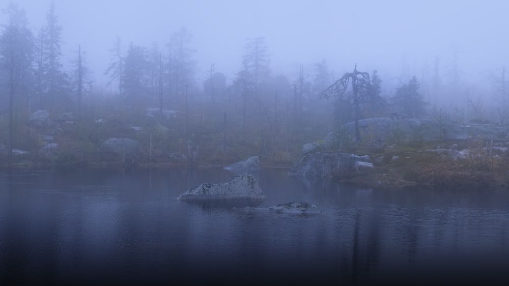 Вершина горы Воттоваара, республика Карелия.