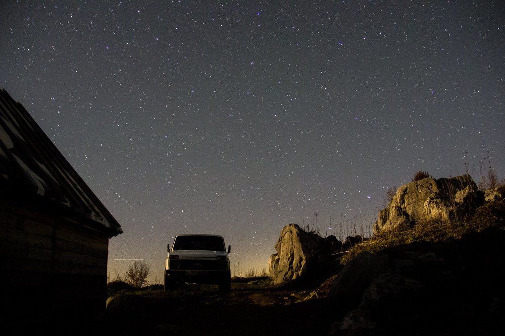 Звездное небо, хребет Тепе-баше