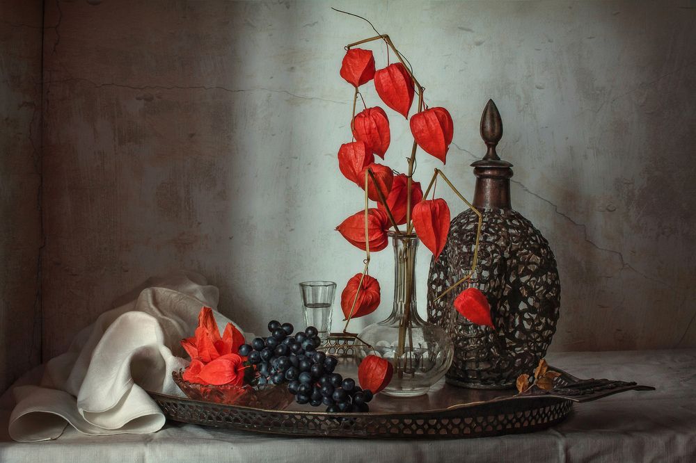 С физалисом и виноградом