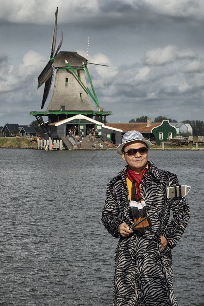 Tourist at Zaanse Schans