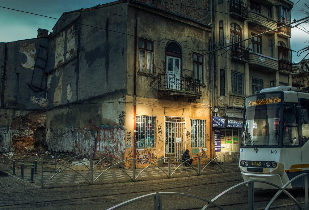 the other side of town