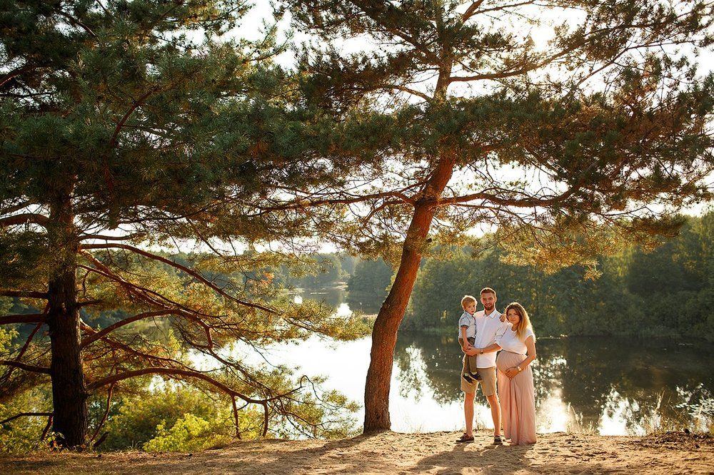 Закат на озере