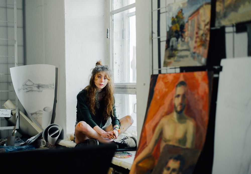 В мастерской художника.