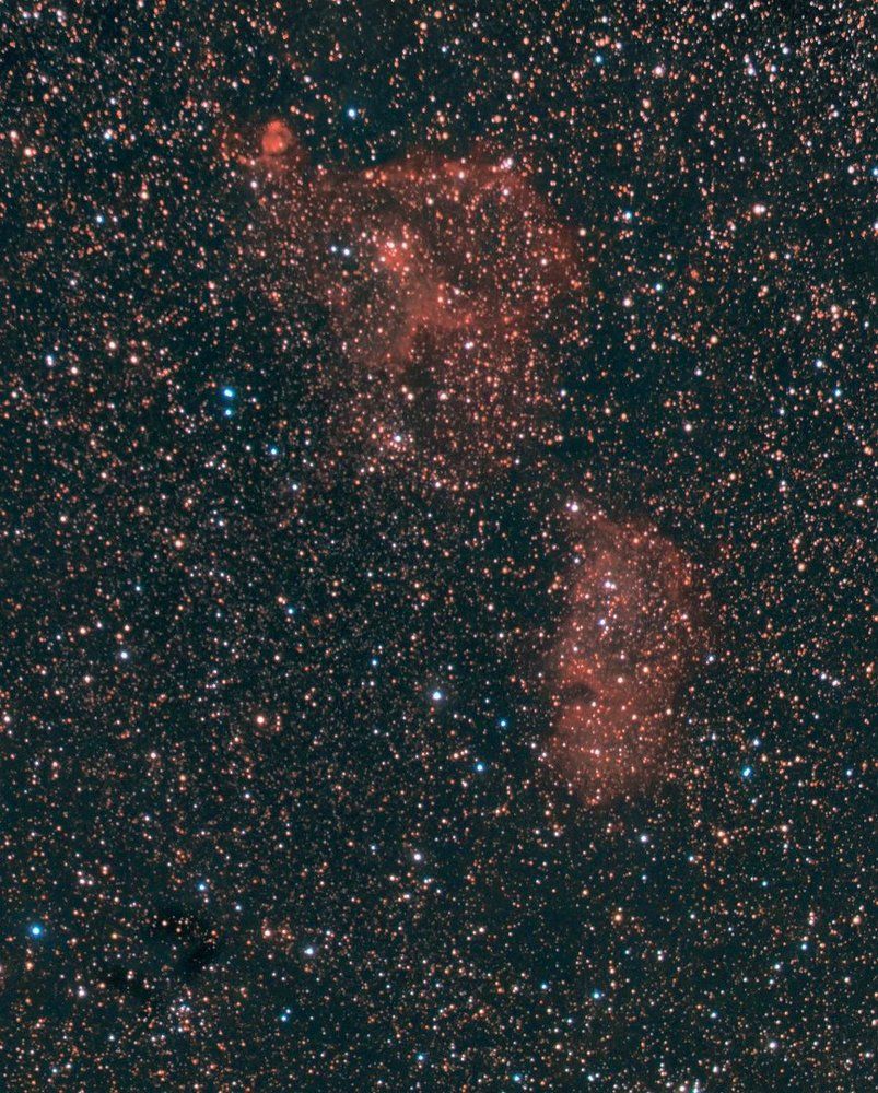 Туманности Душа и Сердце