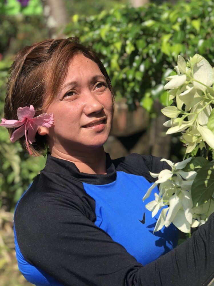 A pose before swimming