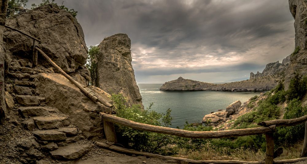 Крым , мыс Капчик с тропы Голицына