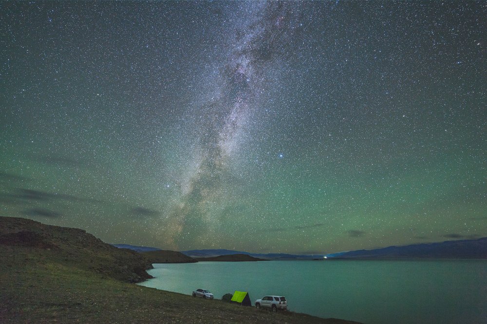 Ночь на озере Урэг Нур