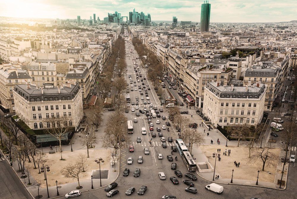 From the Arc de Triomphe