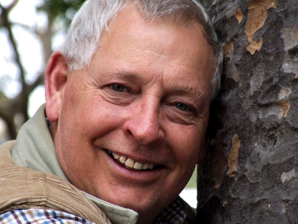 A man near a tree