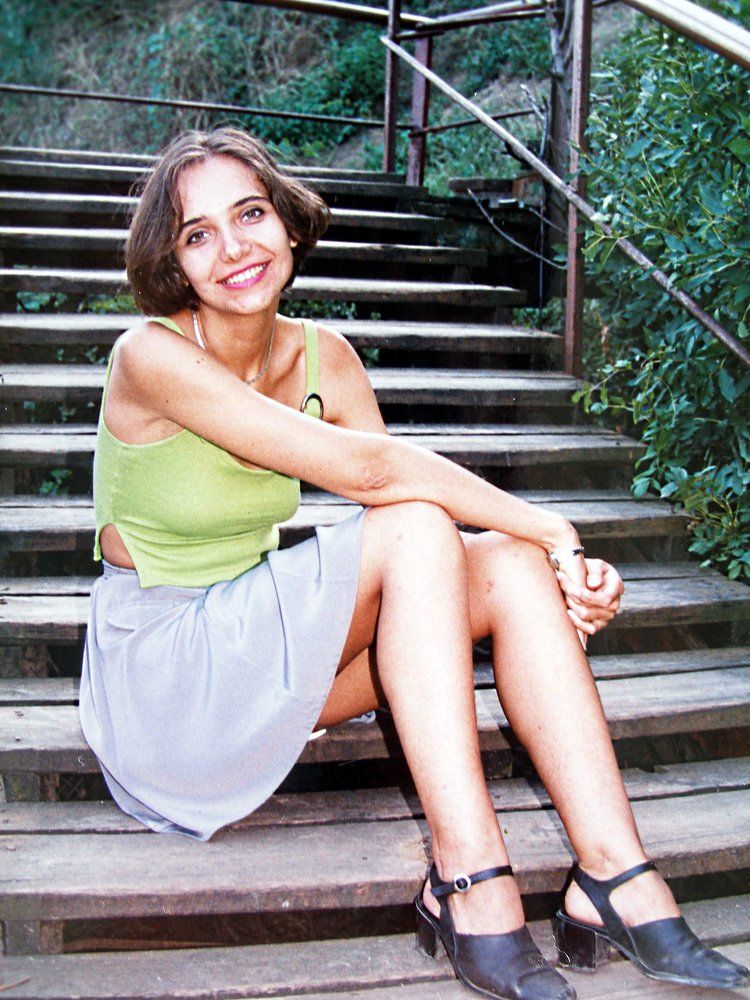 На лестнице