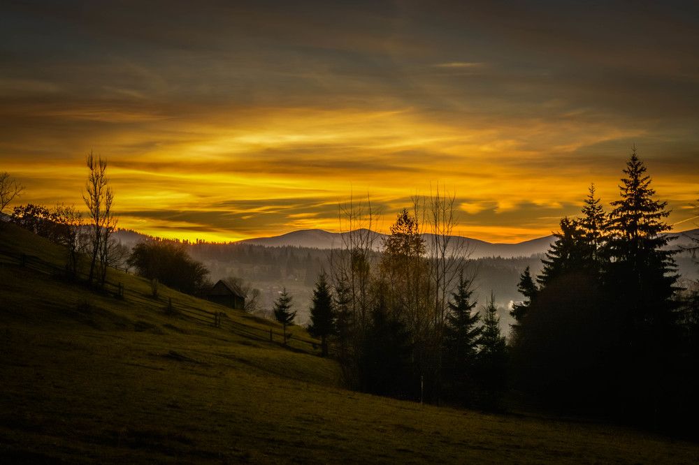 Закат в горах