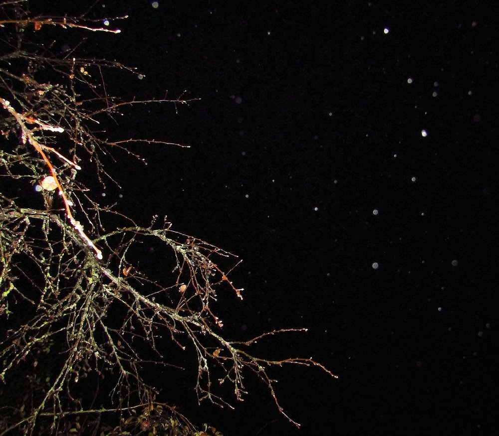 С неба падала вода