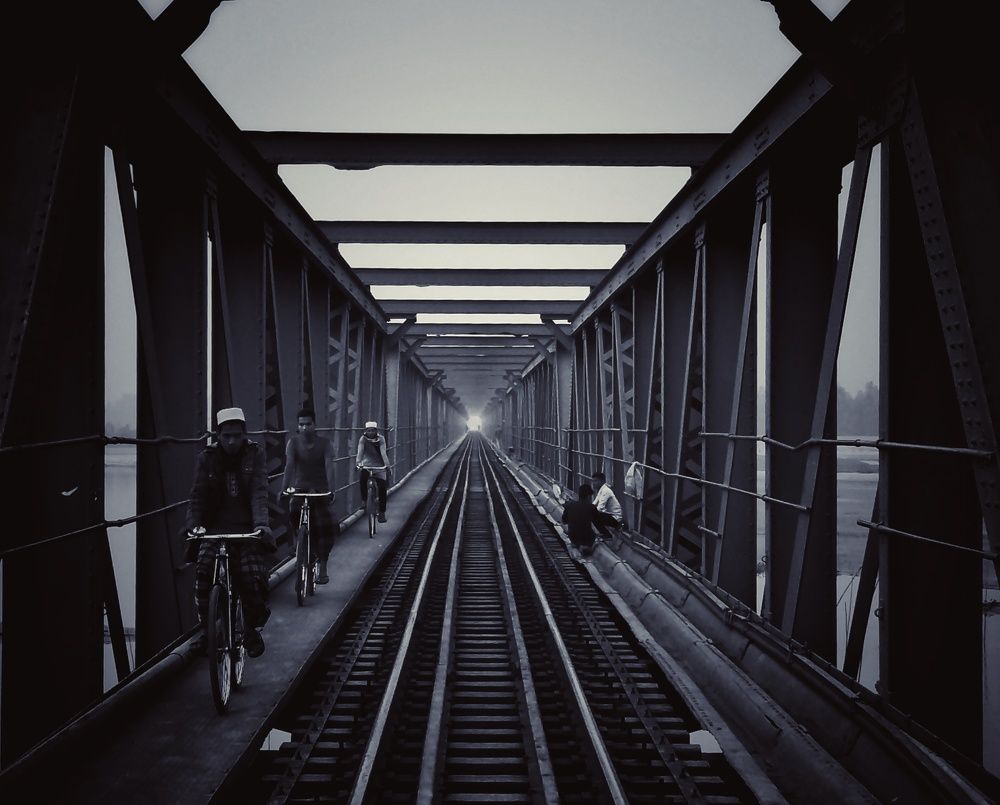 A Rail bridge becomes cycle road.