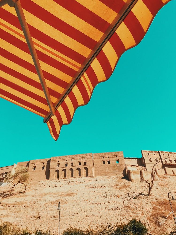 old castle with 60s Feels