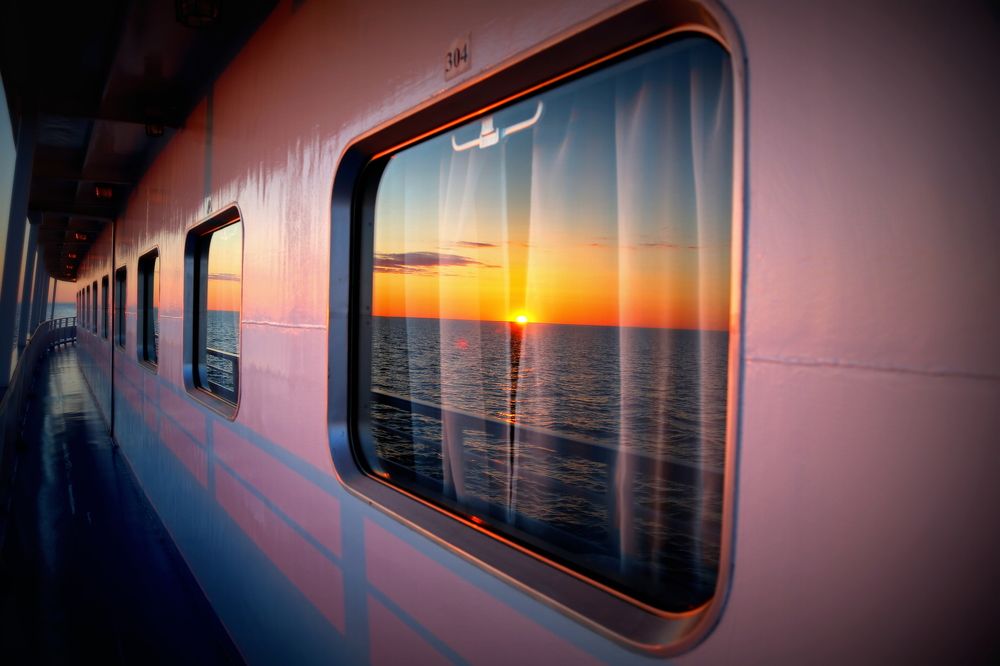 На закате...