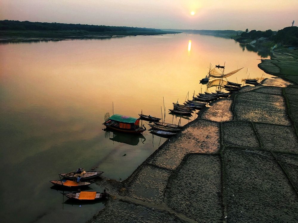 Beauty of River & sunset