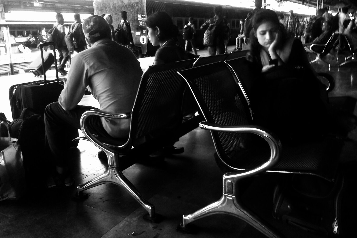 The Lady in a Railway station