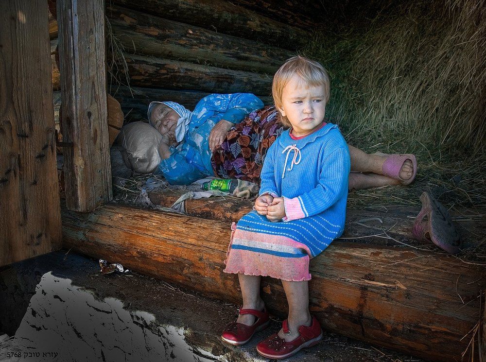 у бабушки в селе