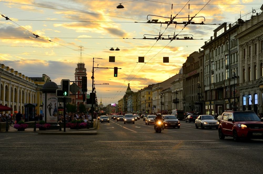 Невский на закате...