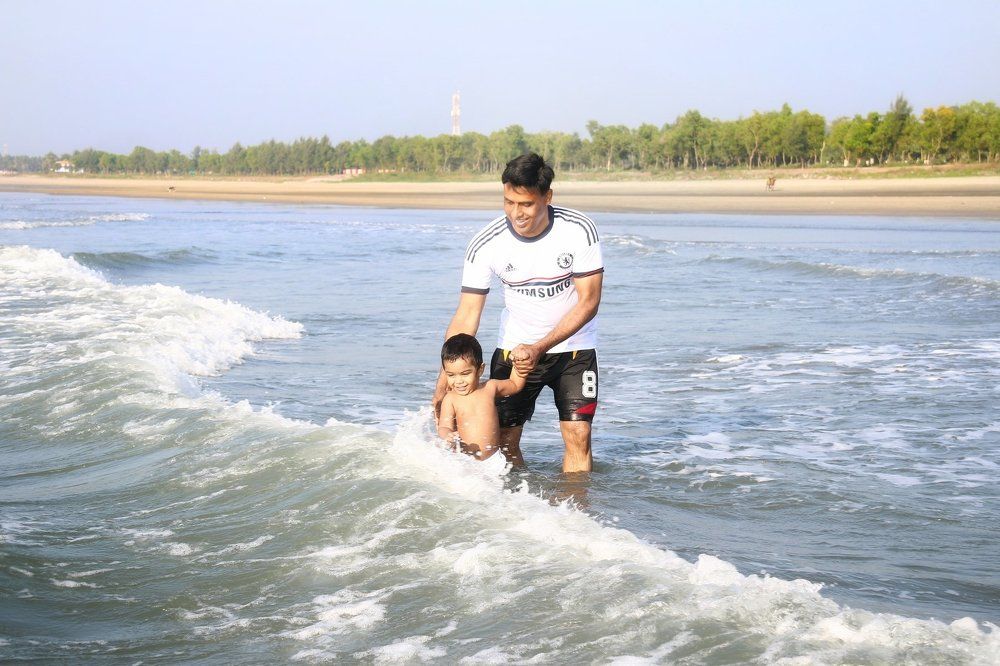 Father and son in Cox's bazar