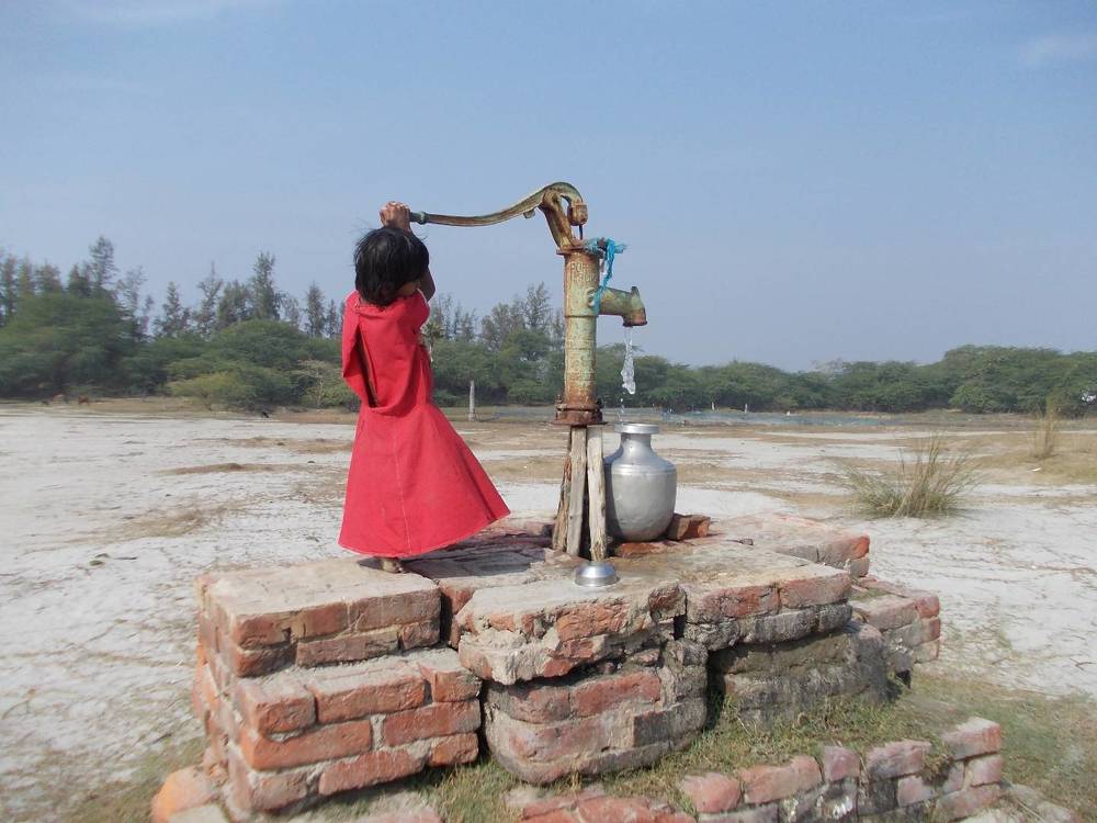 Trying for a drop of water
