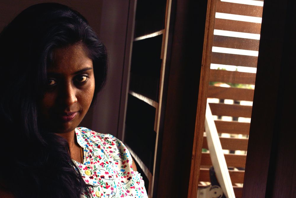 She really don't know how to smile