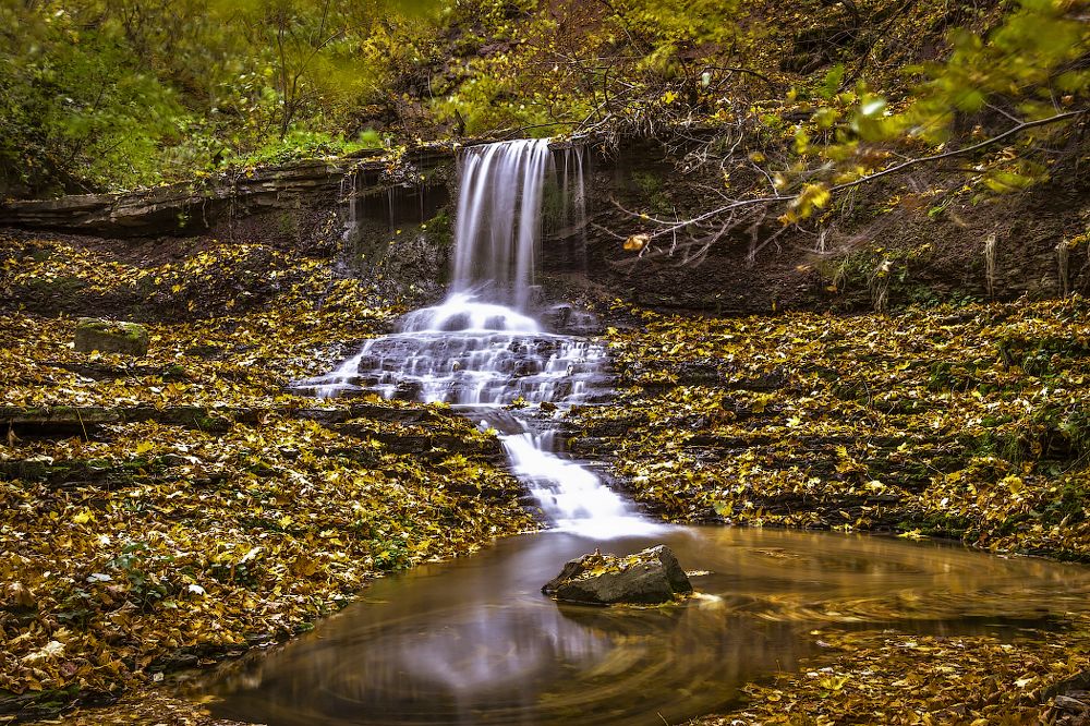 Осенние краски Русиловских водопадов