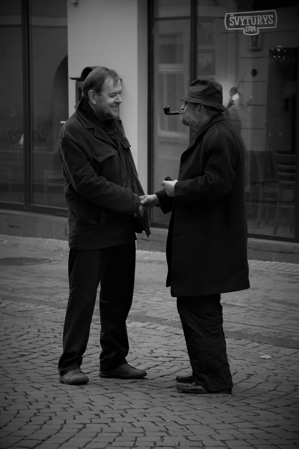 Meeting on the street of Vilnius