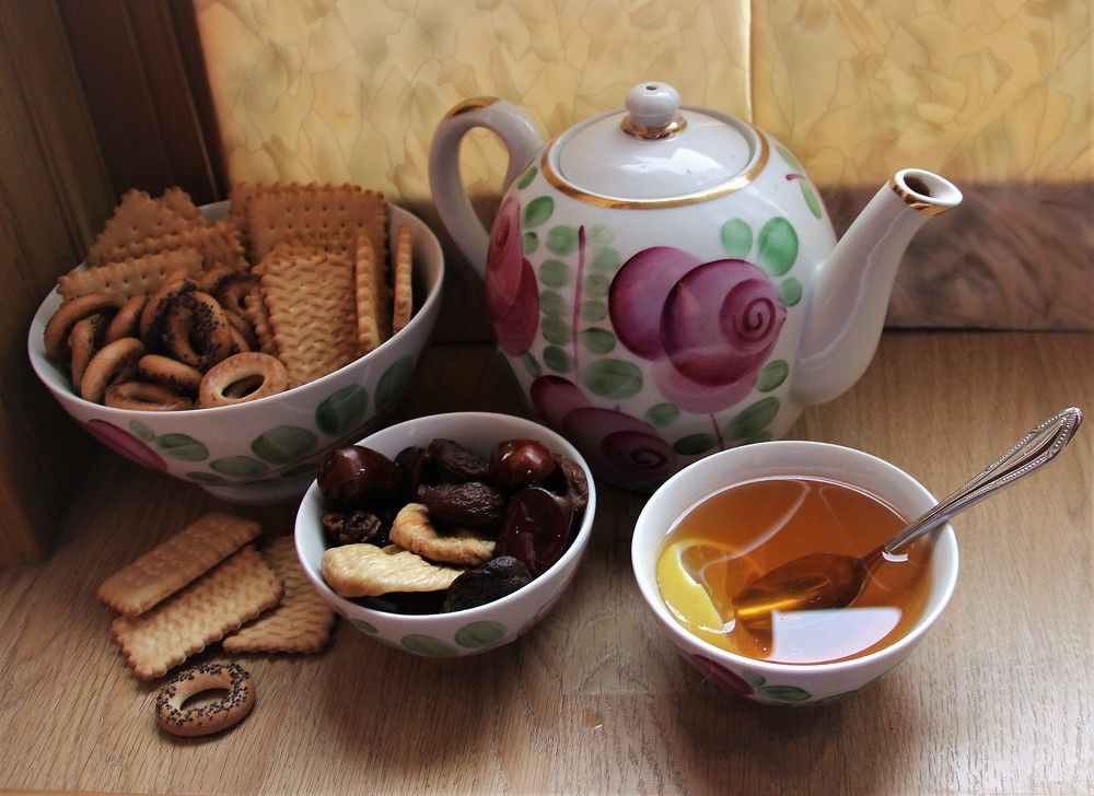 Чаепитие на даче.