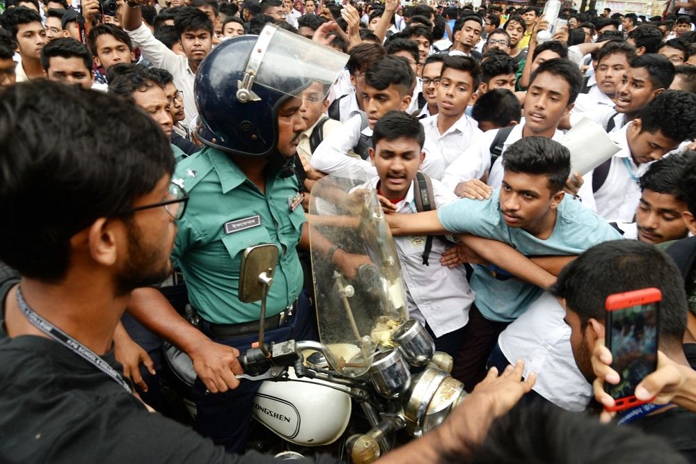 Protest for road safety