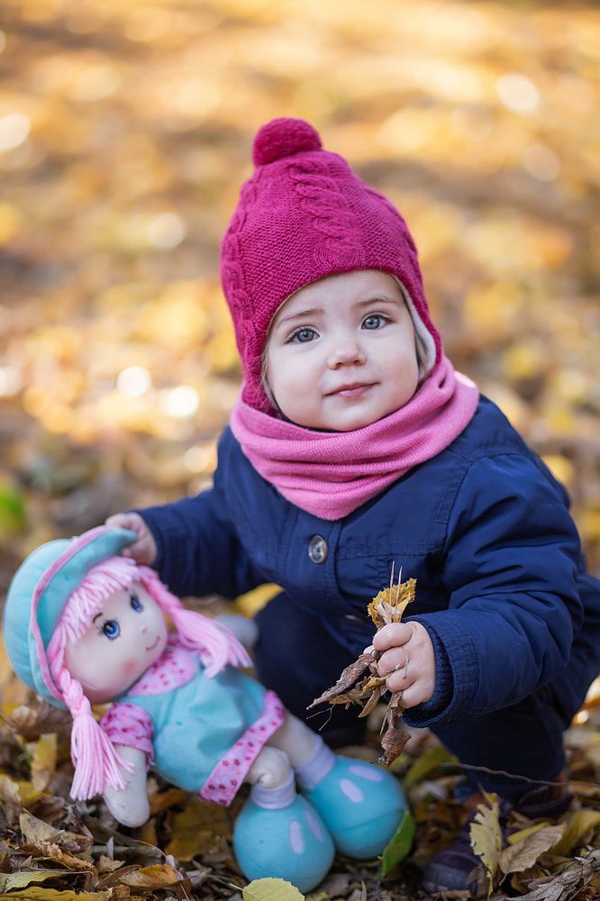 осенняя прогулка с игрушками
