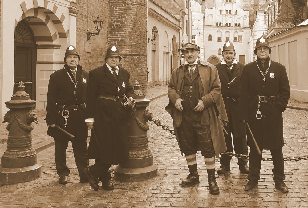 Inspector Lestreyd and his constables