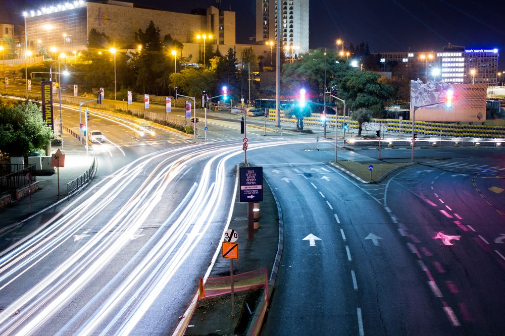 Jerusalem entrance at night