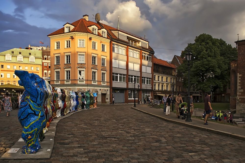 Однажды вечером. Рига, Домская площадь.