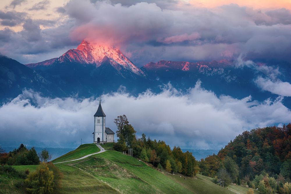 Закат в Словении