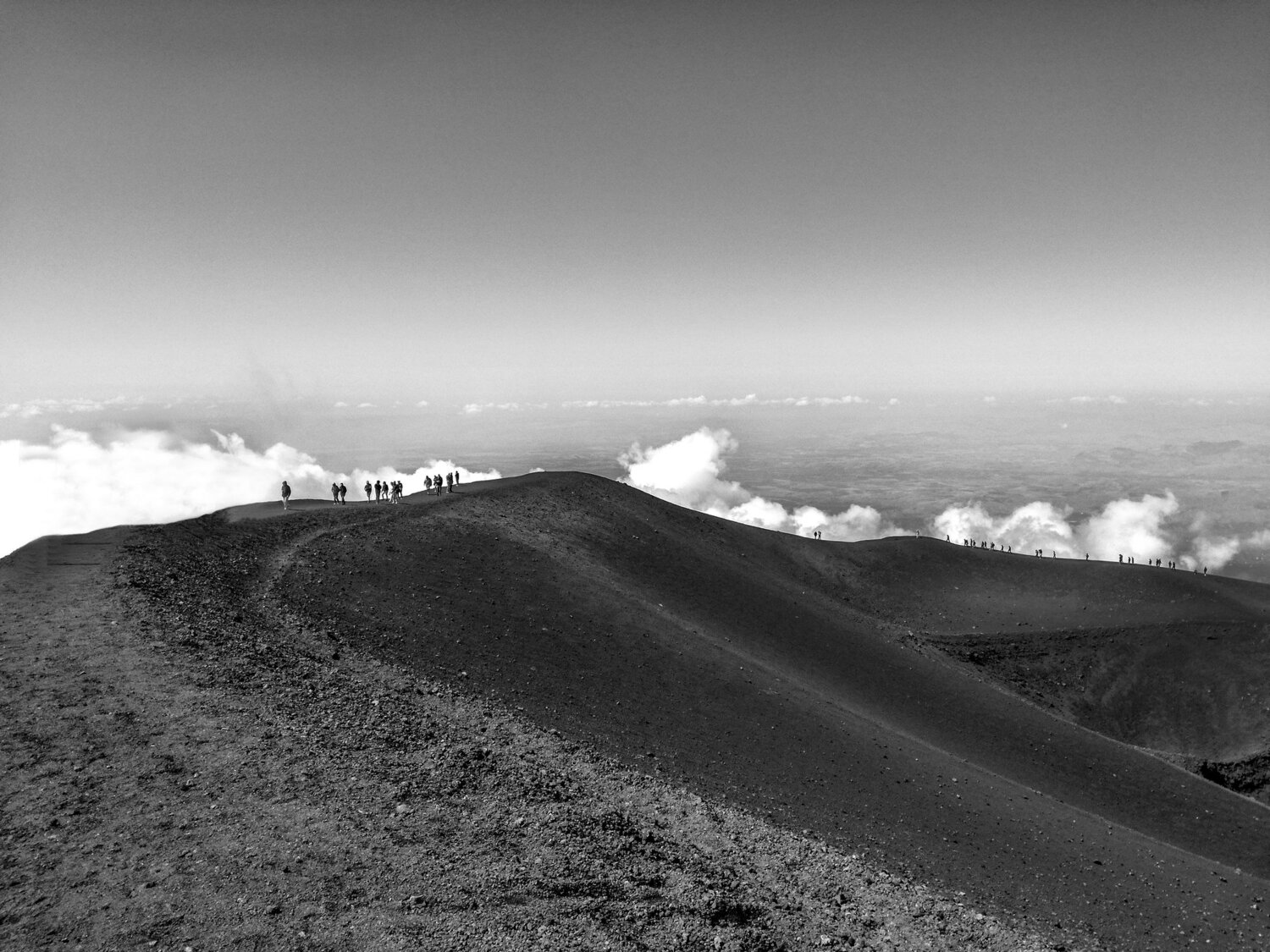 On the edge of Mount Etna
