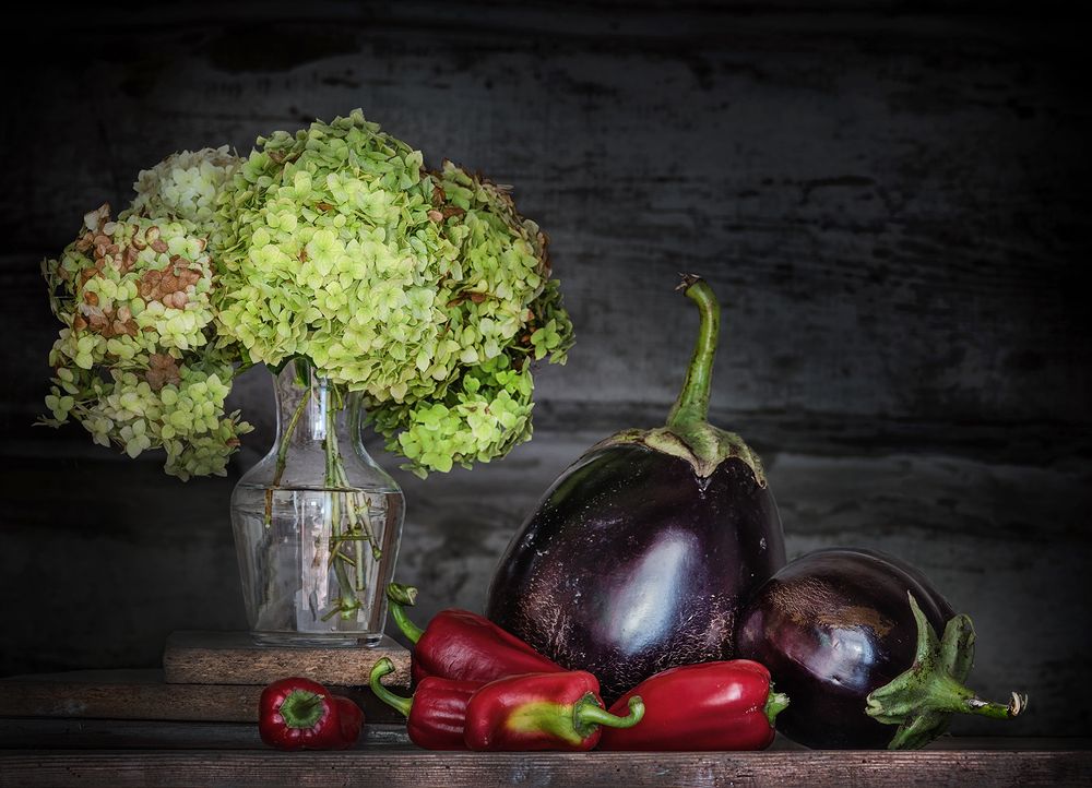 Гортензия и овощи