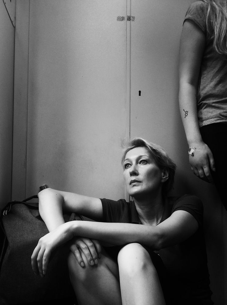 Woman in the train