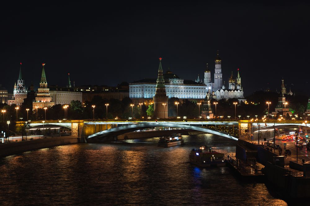 Ночной город Москва