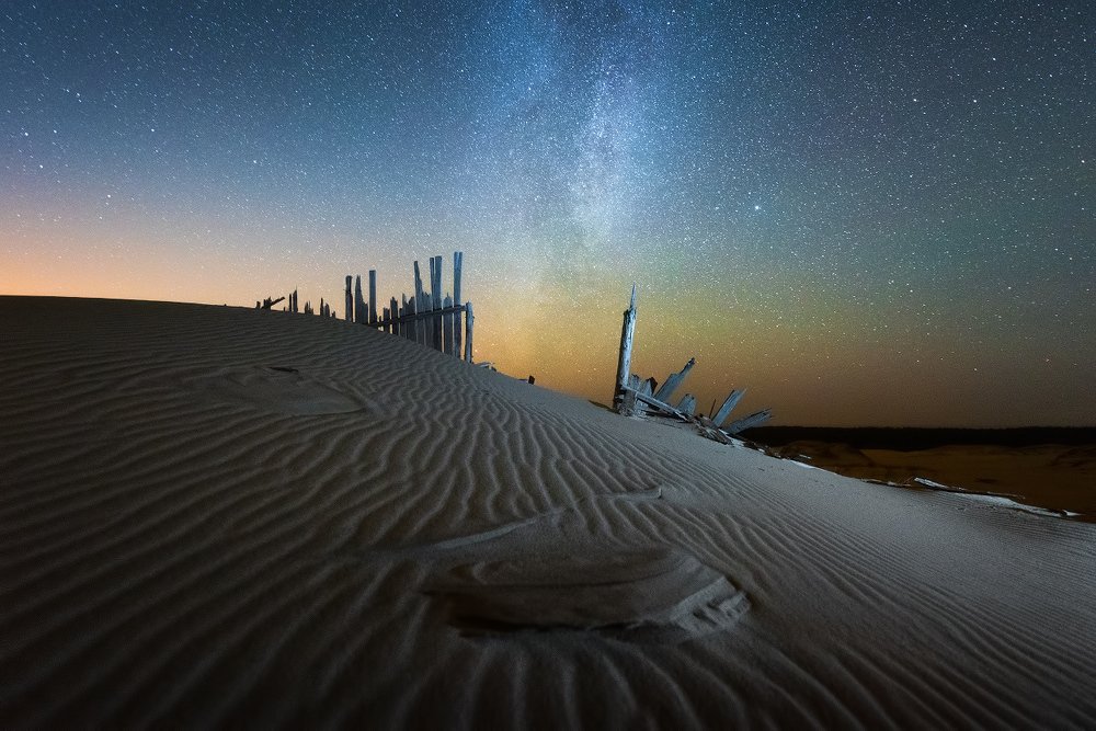 Ночь в дюнах Куршской косы.
