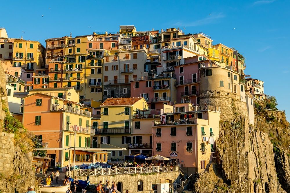 На закате....